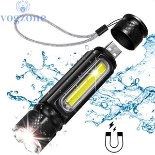 1pc 5000LM LED Flashlight T6 COB Zoomable Torch Work Light T