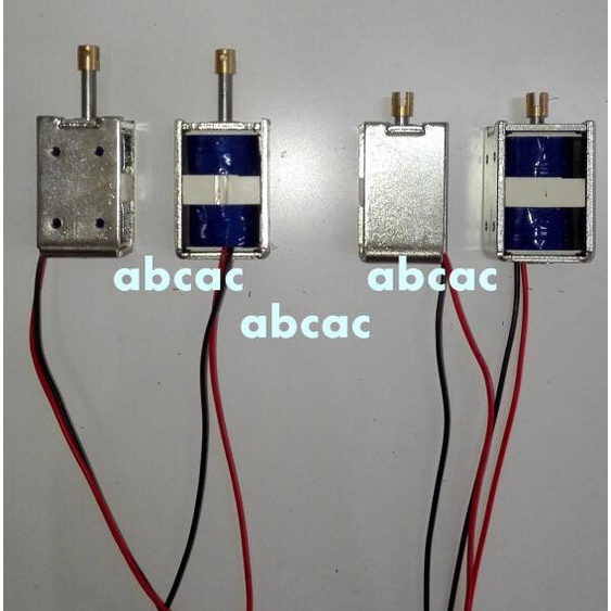 12V24V直流微型電磁鐵雙向自保持電磁鐵脈沖式推拉電磁鐵行程12MM/abcac