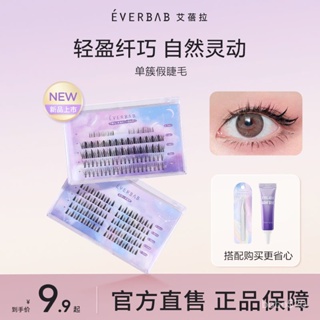 『快速』100%正品✨ everbab艾蓓拉單簇假睫毛女自然A型魚尾混閤裝上下嫁接眼睫毛