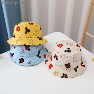 【萬佳】寶寶帽子春秋薄款遮陽帽卡通可愛純棉米奇漁夫帽兒童夏天透氣盆帽