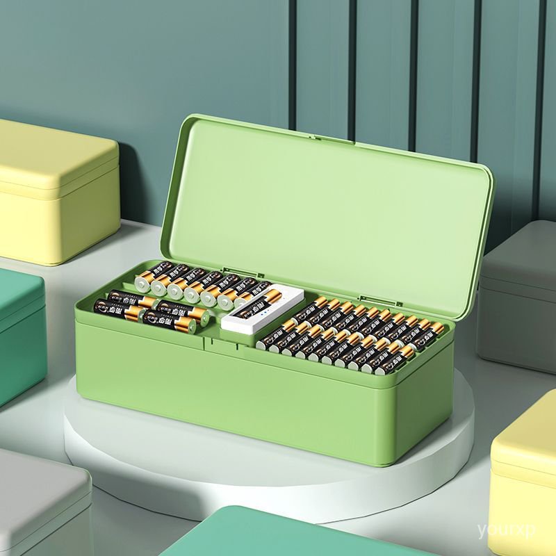 熱賣爆款電池收納盒186507號相機電池儲存盒可測電量充電器數據綫盒子傢 UQJQ