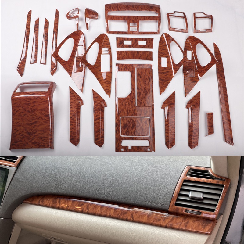 CAMRY 專用于06-11老款六代 凱美瑞 內飾改裝桃木貼裝飾條件 中控排擋面板 車窗升降 儀錶台裝飾貼片