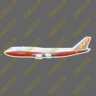 波音 B747-F 貨機 昇陽塗裝 擬真民航機3M貼紙 尺寸165mm