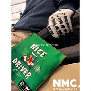 韓國代購NMC高爾夫配飾23年新款ins棋盤格擦球巾毛巾吊飾擦汗巾