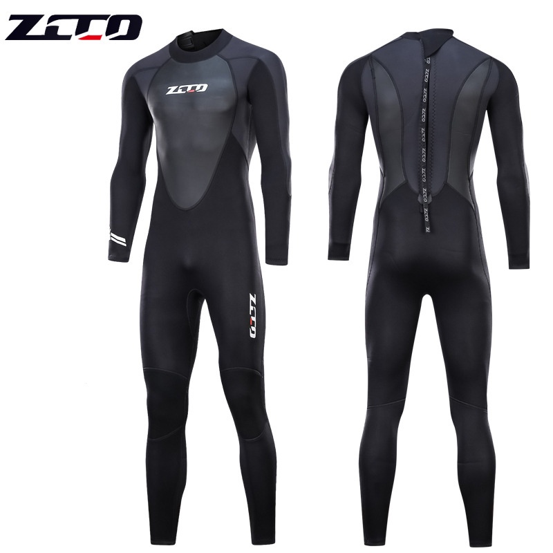 ZCCO 男式3mm潛水服 氯丁橡膠加厚 保暖 遊泳潛水衣 深浮潛 3mm連體防寒衣