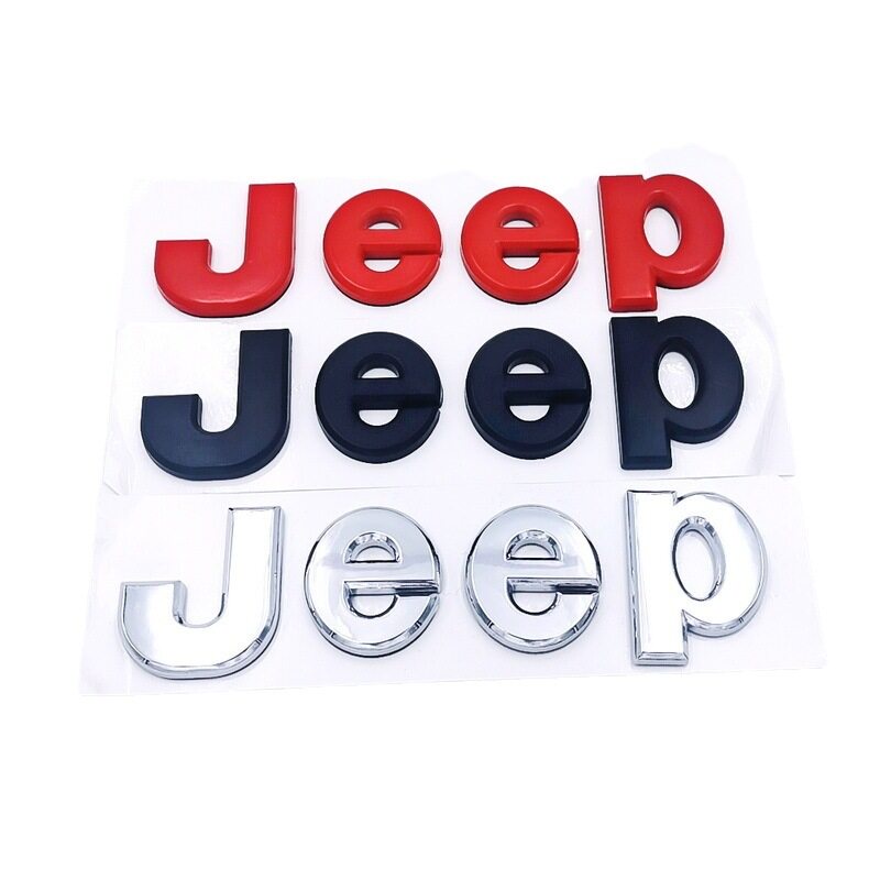 ㊣吉普Jeep字母車標誌 側標尾標Logo 改裝英文分體字標車貼Compass Wrangler Cherokee
