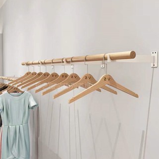 廠傢直銷 免運 現貨 衣架 展示櫃 開放式衣櫃 簡易衣櫃 服裝店展示架上墻壁掛式實木掛衣架女裝童裝陳列架衣帽間掛衣桿