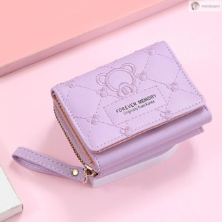 💖爆款前三💖零錢包 日本零錢包 可愛零錢包 錢包女短夾 刺繡可愛小熊熊零錢包學生卡包女生錢夾大容量多功能零錢包