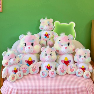 🔥 臺灣熱賣 🔥彩虹熊公仔 炫彩玩偶 兒童生日禮物 女生抱抱熊 毛絨玩具 居傢裝飾 安撫娃娃玩偶 交換禮物 熊熊公仔