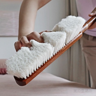 【清潔刷】實木羊毛掃床刷子傢用床上笤帚沙髮清潔軟毛大刷子馬毛多用除塵刷 Y1T0