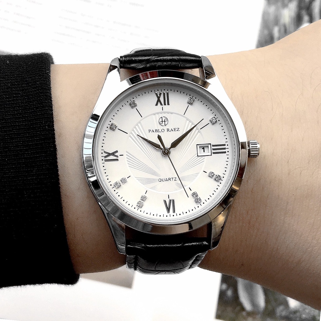PABLO RAEZ手表男士潮流品牌石英表簡約走時準時尚帶日歷新款腕表