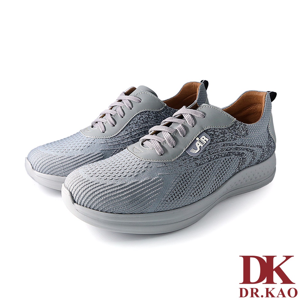 【DK 空氣休閒鞋】流線混色綁帶AIR空氣男鞋 88-2995-69 灰色