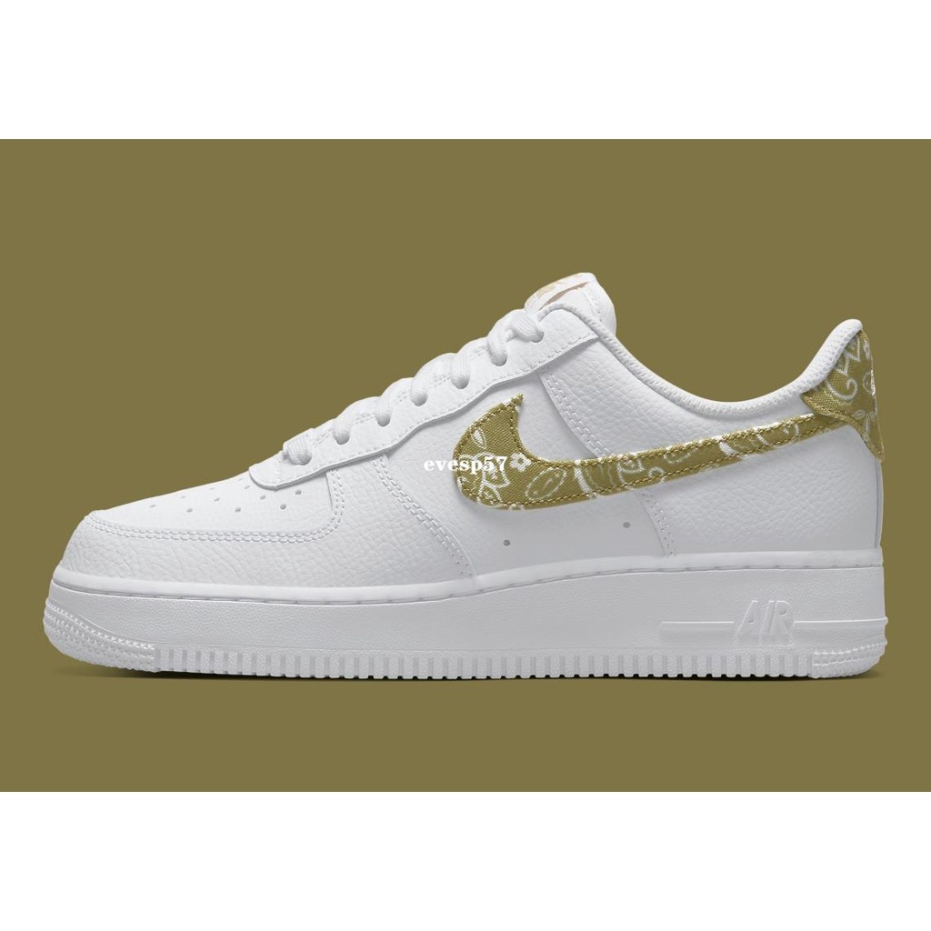 NIKE AIR FORCE 1 07 BANDANA AF1 芥末黃時尚百搭休閒板鞋 DJ9942-101