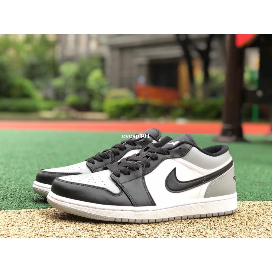 Air Jordan 1 Low Shadow Toe AJ1 影子 灰黑 百搭 皮革 滑板鞋553558-052