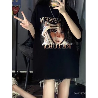 GP實拍 正韓棉t 女生上衣 女生短袖 寬鬆上衣 短袖上衣女夏季新款大碼寬鬆胖mm短袖T恤女休閒bf風上衣服洋氣半袖體