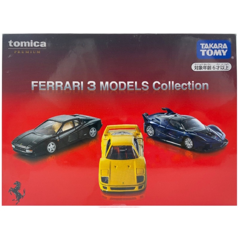 多美 TOMICA小汽車 PRM 法拉利車組 FERRARI 3 MODELS Collection F40 FXX k