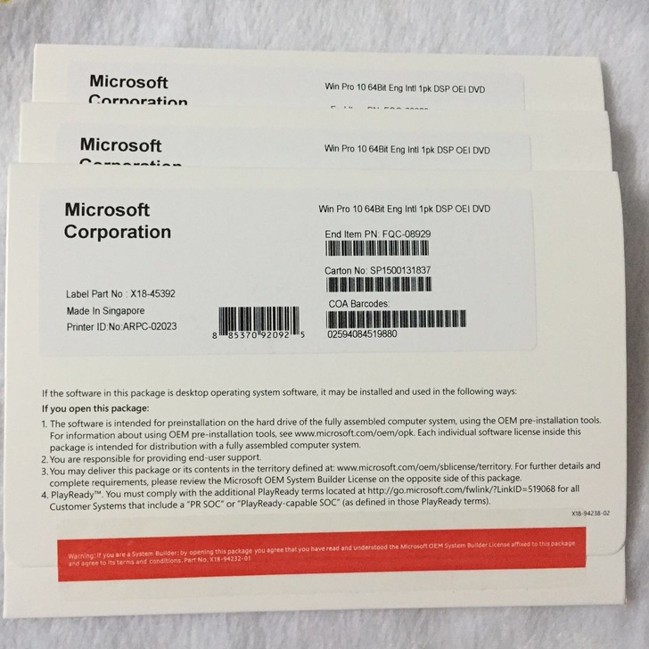 ✧正版Windows 7 / 10 /11 Pro專業版64位含DVD金鑰標籤繁體中
