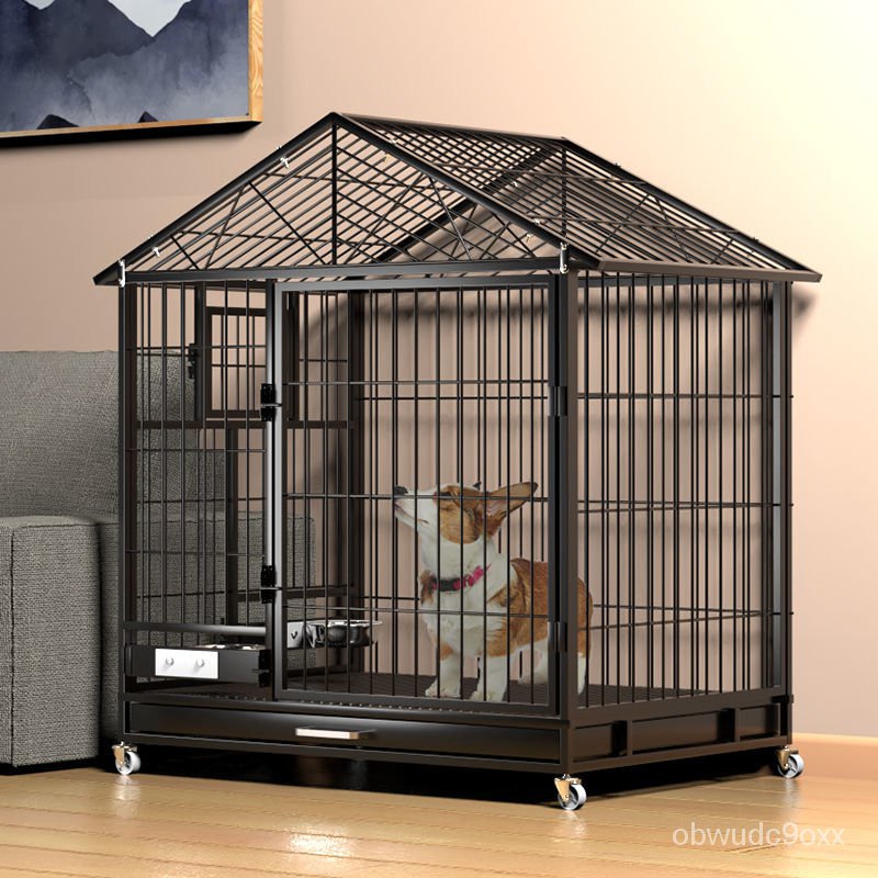 狗籠子 中小型犬泰迪籠子 室內帶厠所分離狗籠 大型犬寵物狗窩 傢用特價狗別墅實用