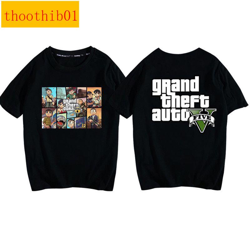 游戲俠盜GTA5圣安地列斯周邊Rockstar Games短袖T恤衣服體恤半袖《QJV工作室》