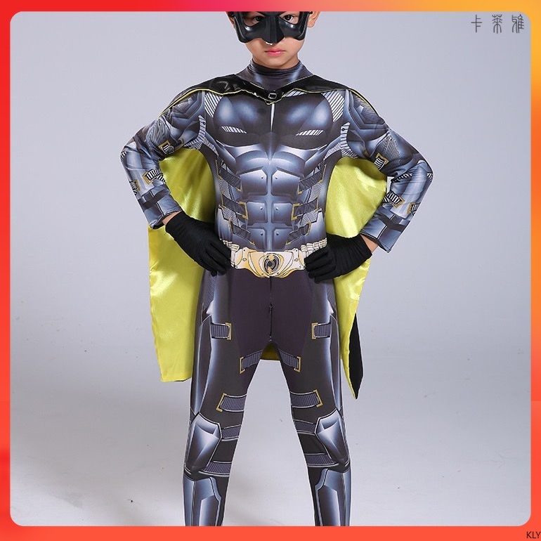 扮演服 萬圣節兒童超人cos服裝蝙蝠俠衣服童裝超級英雄cosplay不包含披風KLY