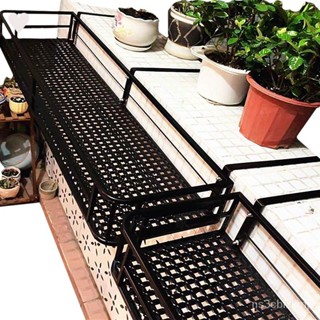 【廠傢優品】花架 陽臺花架 戶外花架 植物架 置物架 圓角陽臺 懸掛式加寬掛實體墻 鐵藝花盆架 壁掛置物 花盆架 欄桿