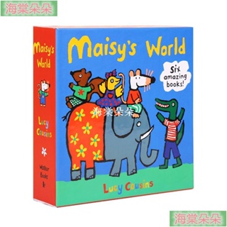海棠朵朵❀進口童書 英文繪本 小鼠波波Maisy套裝6冊藍盒 盒裝 支持毛毛蟲點讀筆雙語早教 0-3-6歲