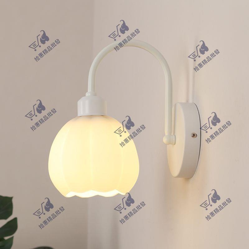 Shenglong燈飾⚡現代簡約LED壁燈客廳背景過道墻燈北歐創意奶油風極簡臥室床頭燈