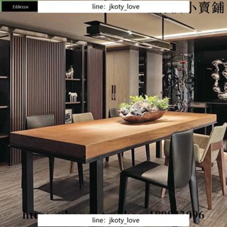 ~現貨免運~美式工業風餐廳實木餐桌 復古簡約小戶型吃飯桌子咖啡廳中島長桌~現貨免運~-MTYX