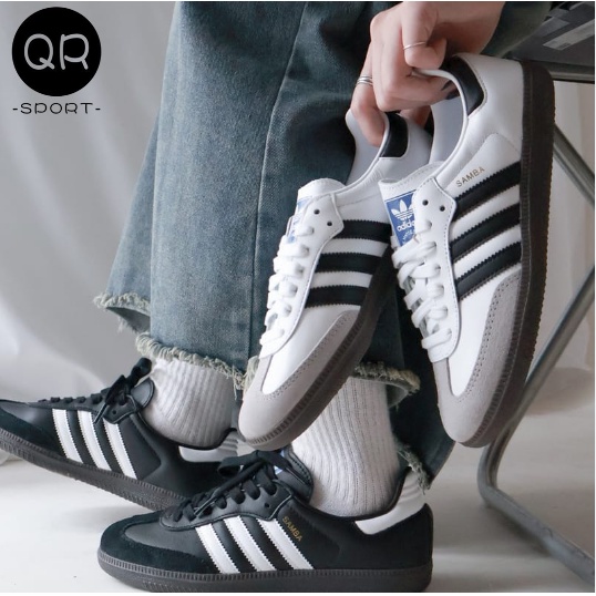 【QR】附發票Adidas Originals SAMBA OG 黑白 皮面 復古 德訓鞋 經典 男女鞋 B75807