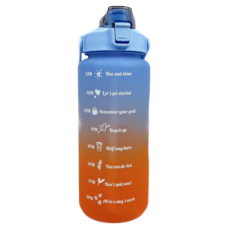 漸層彈跳吸管水瓶(1000ml)-藍
 墊腳石購物網