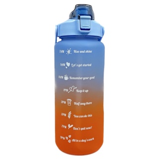 漸層彈跳吸管水瓶(1000ml)-藍 墊腳石購物網