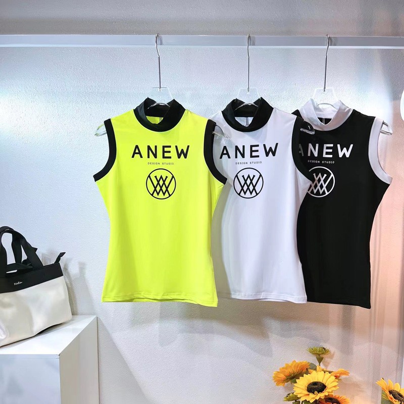 【ANEW】韓版夏季高爾夫服裝女士無袖背心T恤緊身時尚潮運動速乾百搭上衣