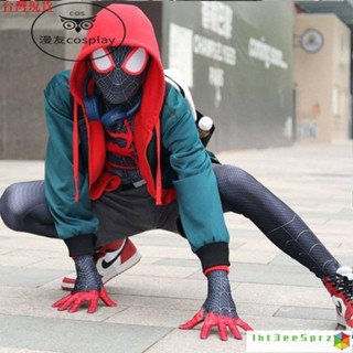 『限時下殺』蜘蛛人穿越新宇宙 邁爾斯 cos 服裝 漫威邁爾斯動緊身cos外套裝衛衣服衕款平行宇宙新紀元蜘蛛俠 OPRF