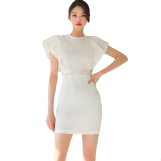2023新款韓版氣質小香風修身包臀裙套裝CA061353