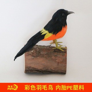 模擬動物 拍攝道具 模擬小鳥彩色羽毛鳥擺件鳥籠裝飾假鳥攝影裝飾喜鵲麻雀模擬鳥模型 模擬小鳥 模擬擺件