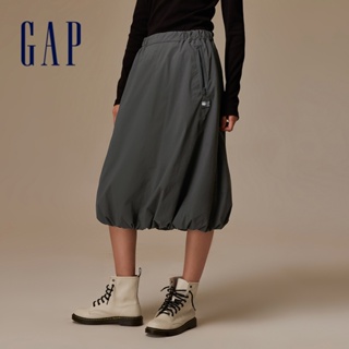 Gap 女裝 Logo工裝風長裙-黑色(819785)