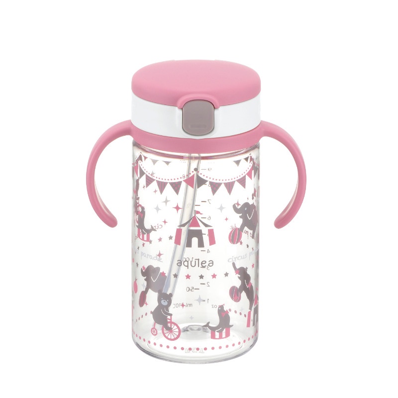 日本利其爾Richell AQ水杯(320ml)-粉紅派對 墊腳石購物網