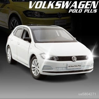 模型車 1:32模型車 福斯POLO模型車 玩具車 六開避震轉嚮聲光模型車 模擬汽車模型 收藏擺件 節日禮物