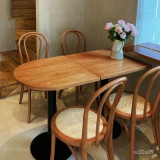 居傢優品#商用咖啡廳奶茶店桌椅組閤小戶型實木餐桌椅組閤半圓桌方桌小圓桌餐桌 辦公桌 化妝桌 工作桌 電腦桌