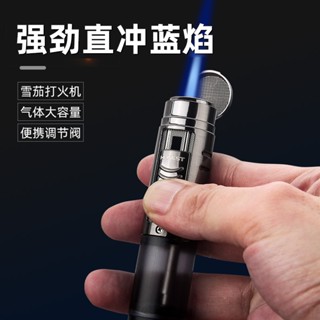 😍臺灣出貨😍防風打火機造型打火機百誠鷹擊1時尚雪茄噴槍塑膠直沖防風可視氣倉打火機