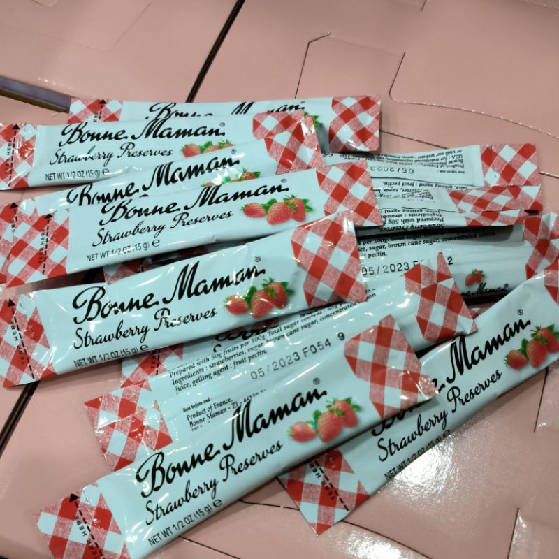 法國 Bonne Maman 草莓果醬 15公克 獨立包裝15g/入 隨身包 吐司醬 草莓口味 早餐最搭