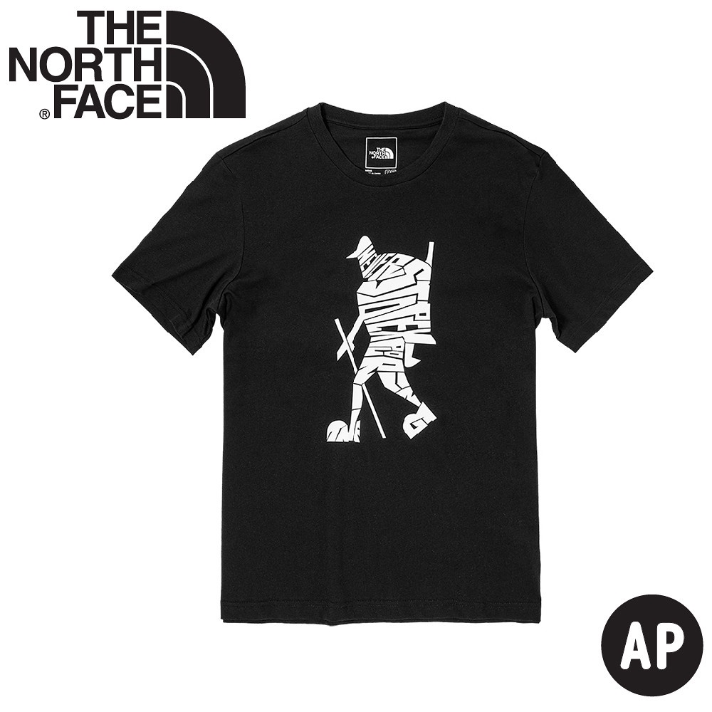 【The North Face 男 短袖上衣 AP《黑》】4U9H/休閒旅人印花圓領短袖T恤/運動衫