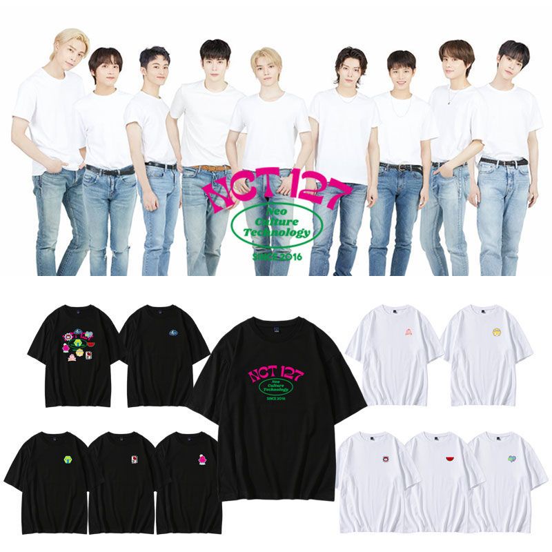 nct127世巡演唱會周邊成員卡通印花同款短袖T恤打歌衣服男女純棉