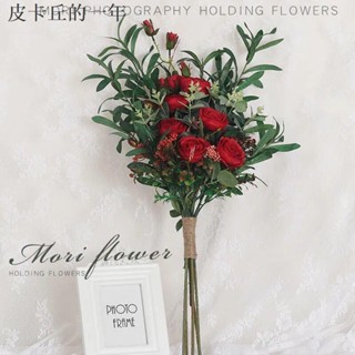 質量好·有貨·森系韓系手捧花 客廳臥室擺飾道具拍照模擬花束 影樓婚紗攝影旅拍新娘手捧花香皂花結婚緞帶手捧花束模擬玫瑰花攝
