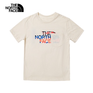 The North Face北面兒童米色胸前口袋LOGO印花短袖T恤｜81XRPK8
