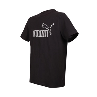 PUMA ESS Pique 男基本系列短袖T恤(歐規 休閒 上衣 慢跑「67338501」 黑白