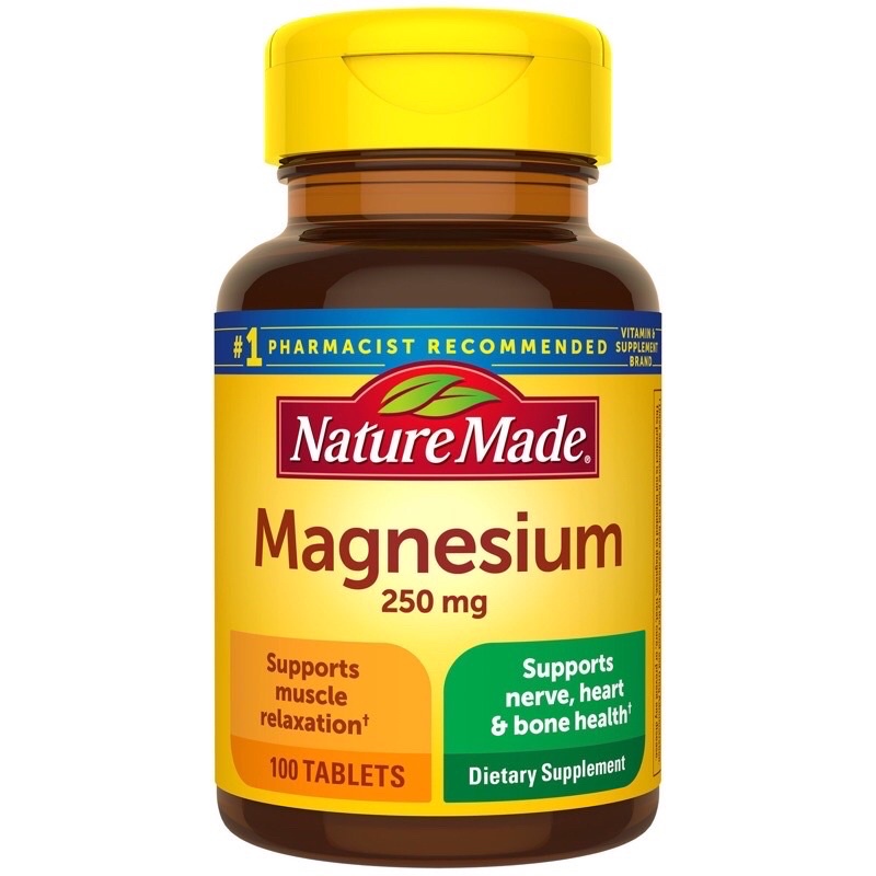 【現貨】美國 Nature Made  magnesium 氧化鎂 鎂錠 100粒