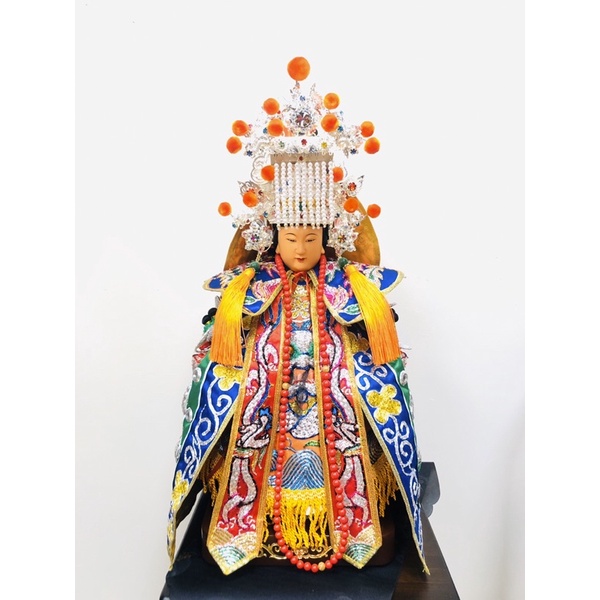 「華誠」一尺三媽祖專用 全手工神衣+7吋台灣銅帽 全套
