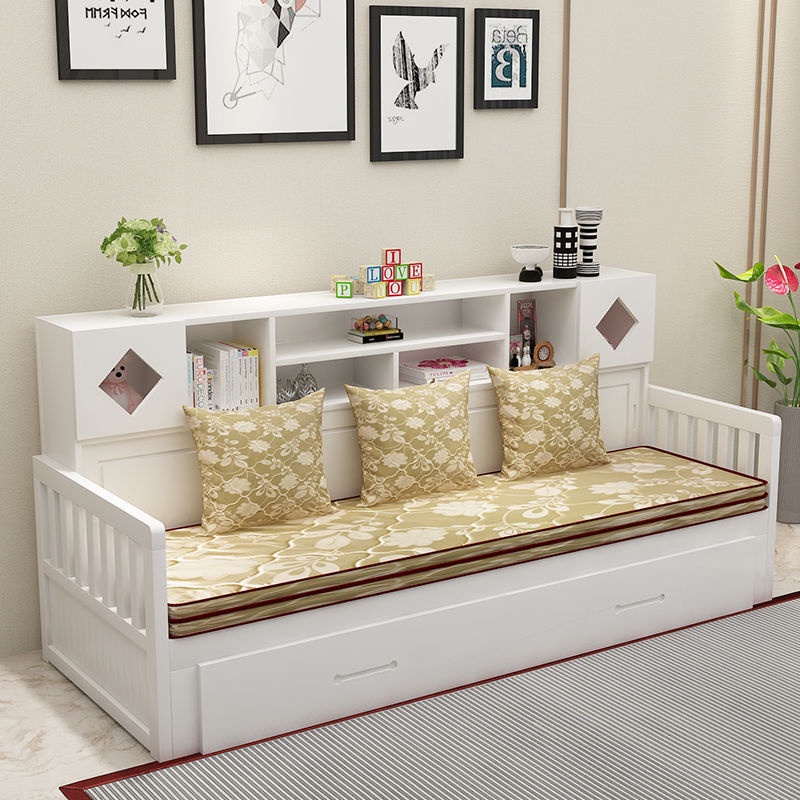 實木沙發床全實木可儲物伸縮坐臥客廳多功能折疊沙發床兩用小戶型訂金