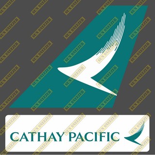 國泰航空 綠 Cathay Pacific 垂直尾翼 3M貼紙 尺寸上63x86 下 23x90mm
